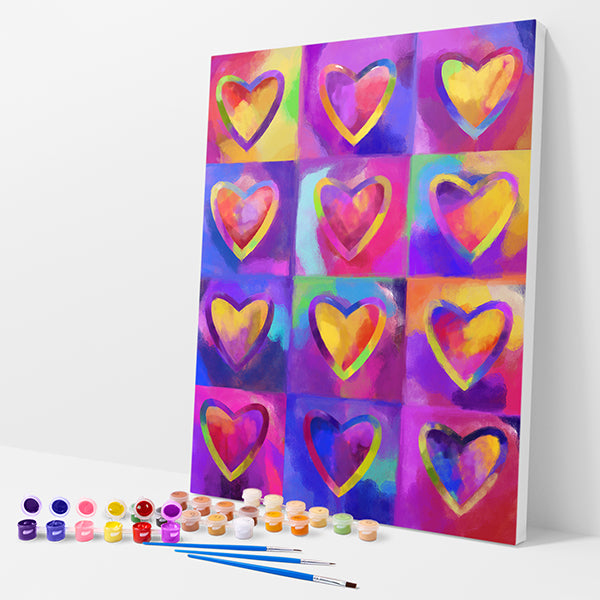 Abstract Hearts Pattern Kit