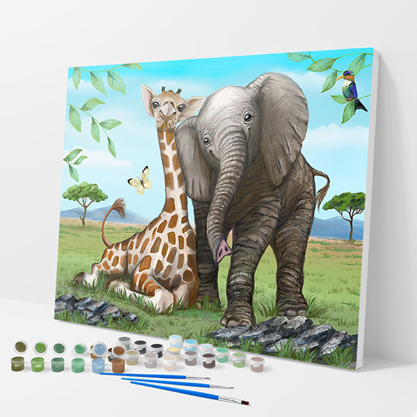 Giraffe and Elephant Friendship Kit