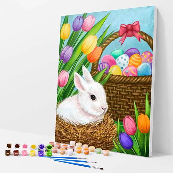 Easter Bunny with Flowers Kit